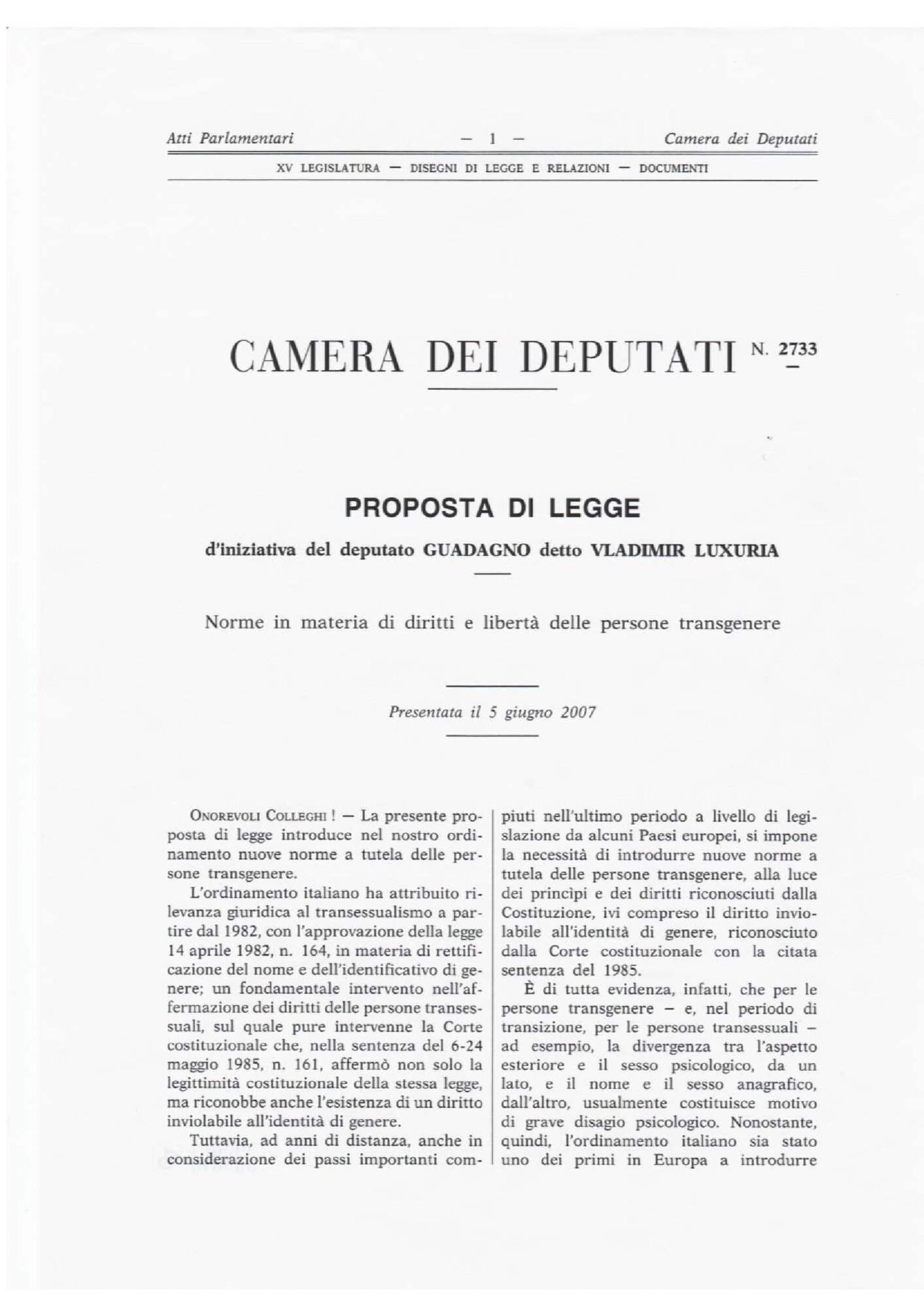 proposta di legge n2733 del 5 giugno 2007.pdf