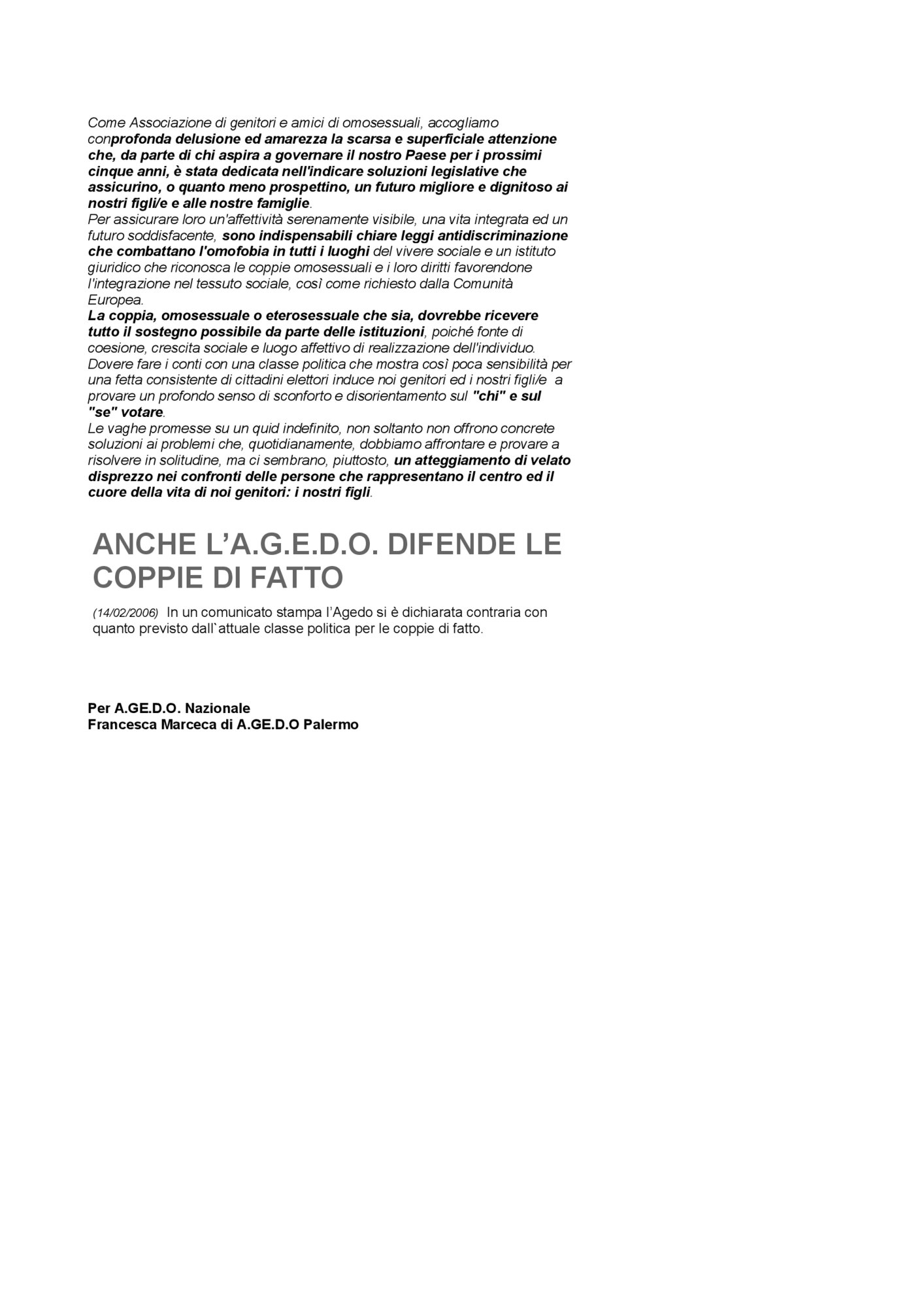 comunicato stampa per Agedo Nazionale - le unioni di fatto 2006.pdf