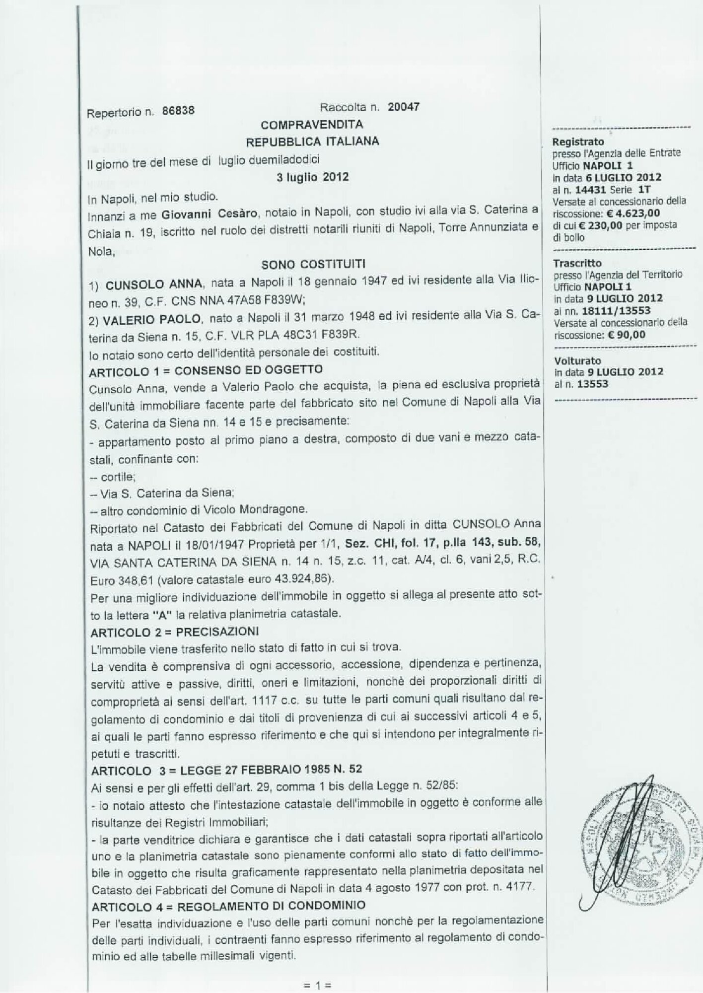 FondGIC_VIT_MA0001_Atto compravendita Valerio-Cunsolo  pag 1 copia.pdf