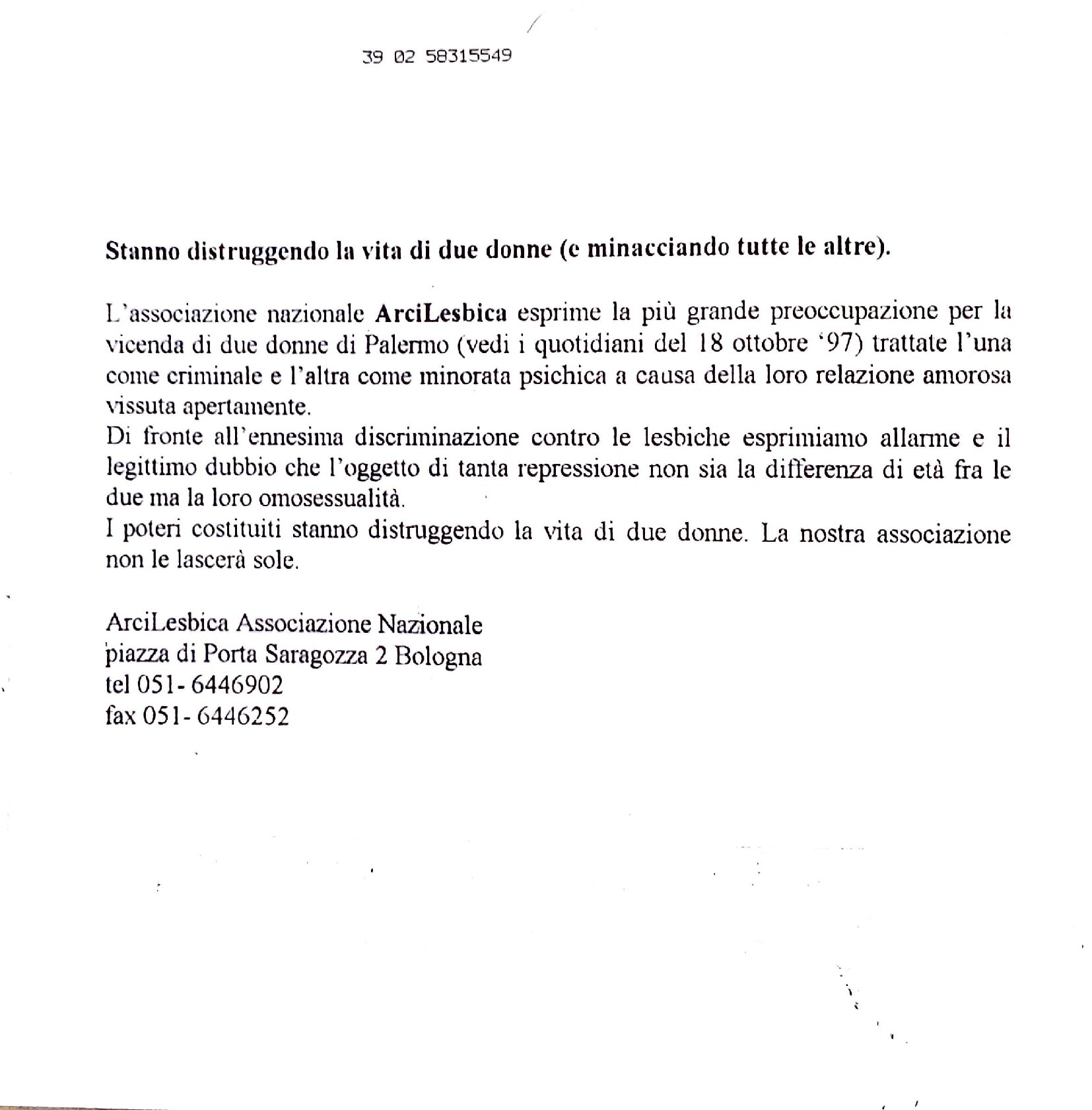 Volantino Stanno distruggendo la vita di due donne (e minacciando tutte le altre)