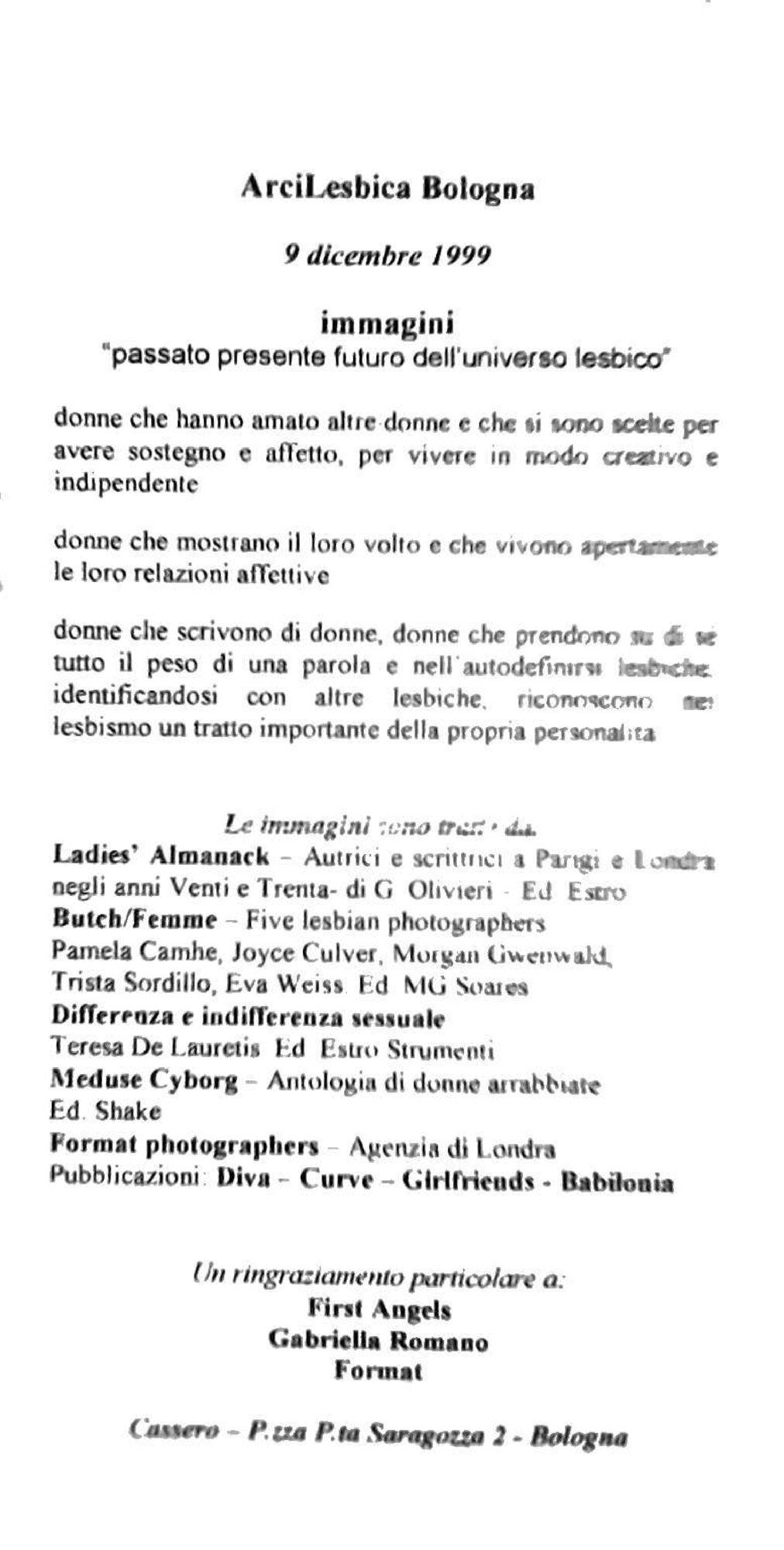 Immagini "passato presente e futuro dell'universo lesbico"