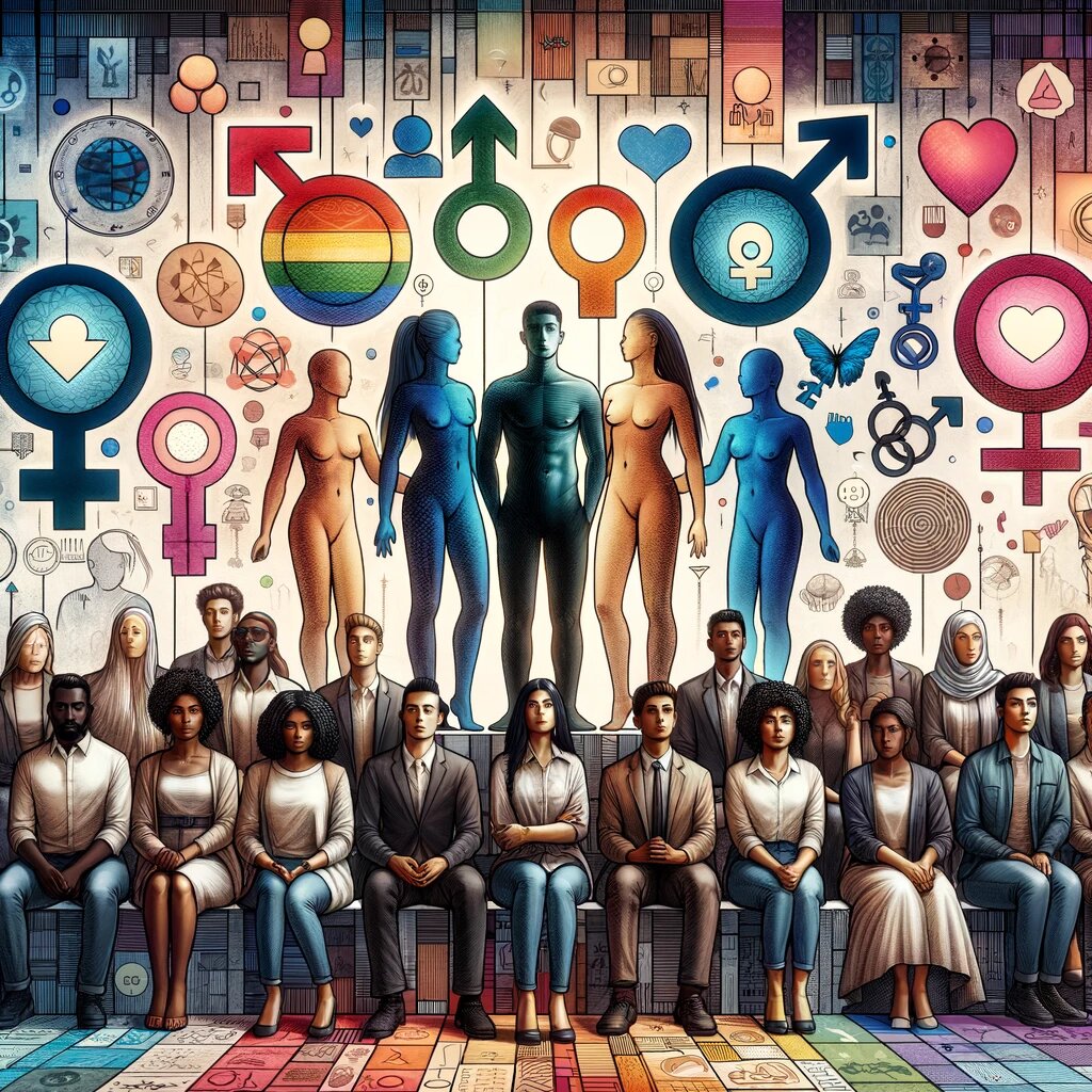 DALL·E 2023-11-27 14.40.01 - An illustrative image depicting the concept of sexual orientation. The scene includes a variety of individuals from diverse backgrounds (Black, Hispan.png