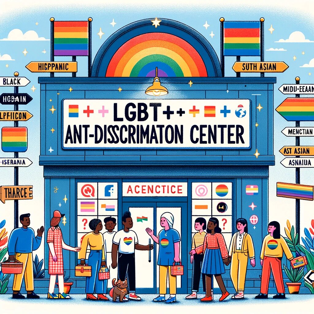 DALL·E 2023-11-27 17.18.51 - An illustrative image representing LGBT- anti-discrimination centers, highlighting what they are and where they can be found. The image features a wel.png