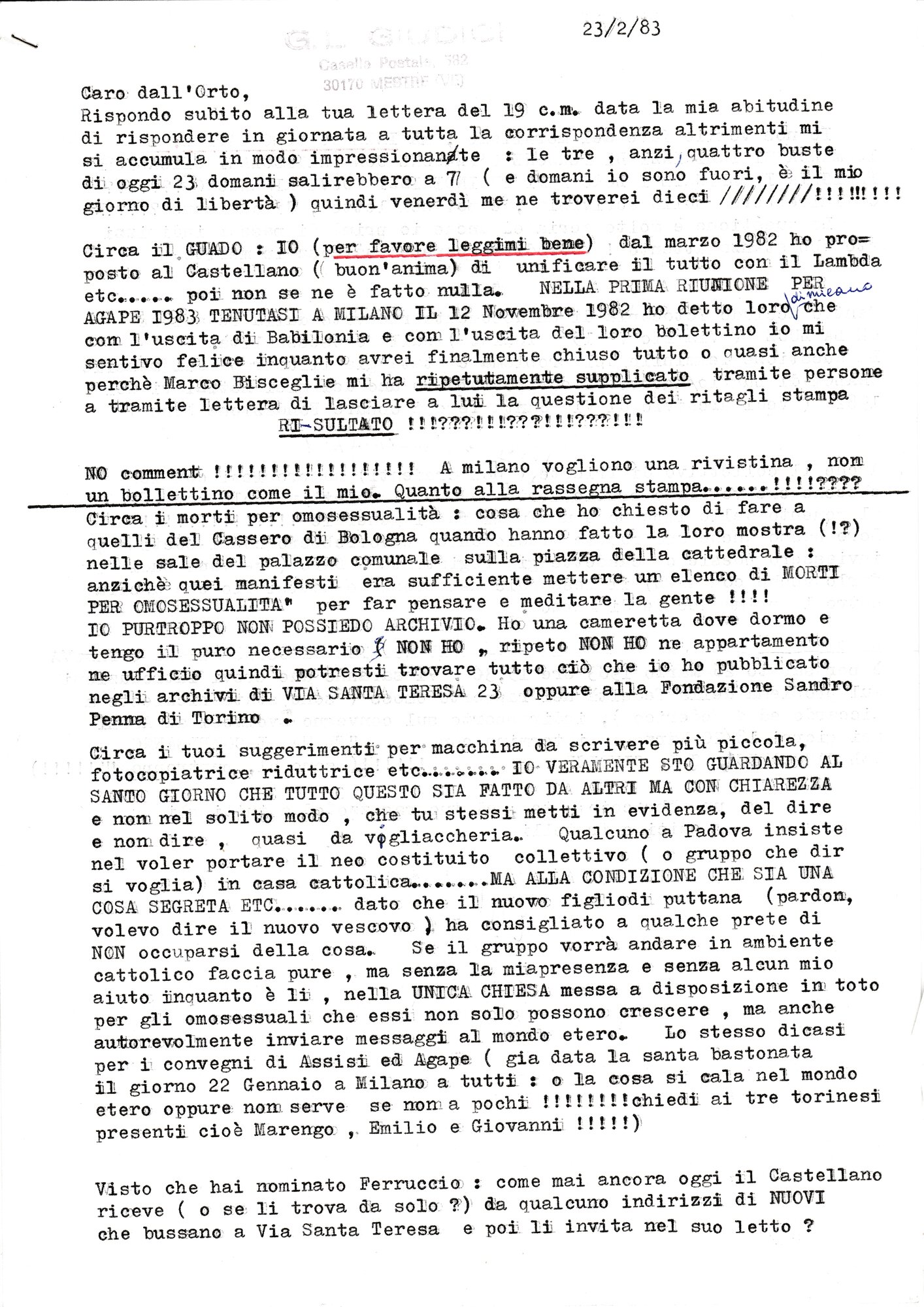 1983 02 23 - Giovanni L. Giudici, Lettera a Giovanni Dall'Orto, p. 01.tif