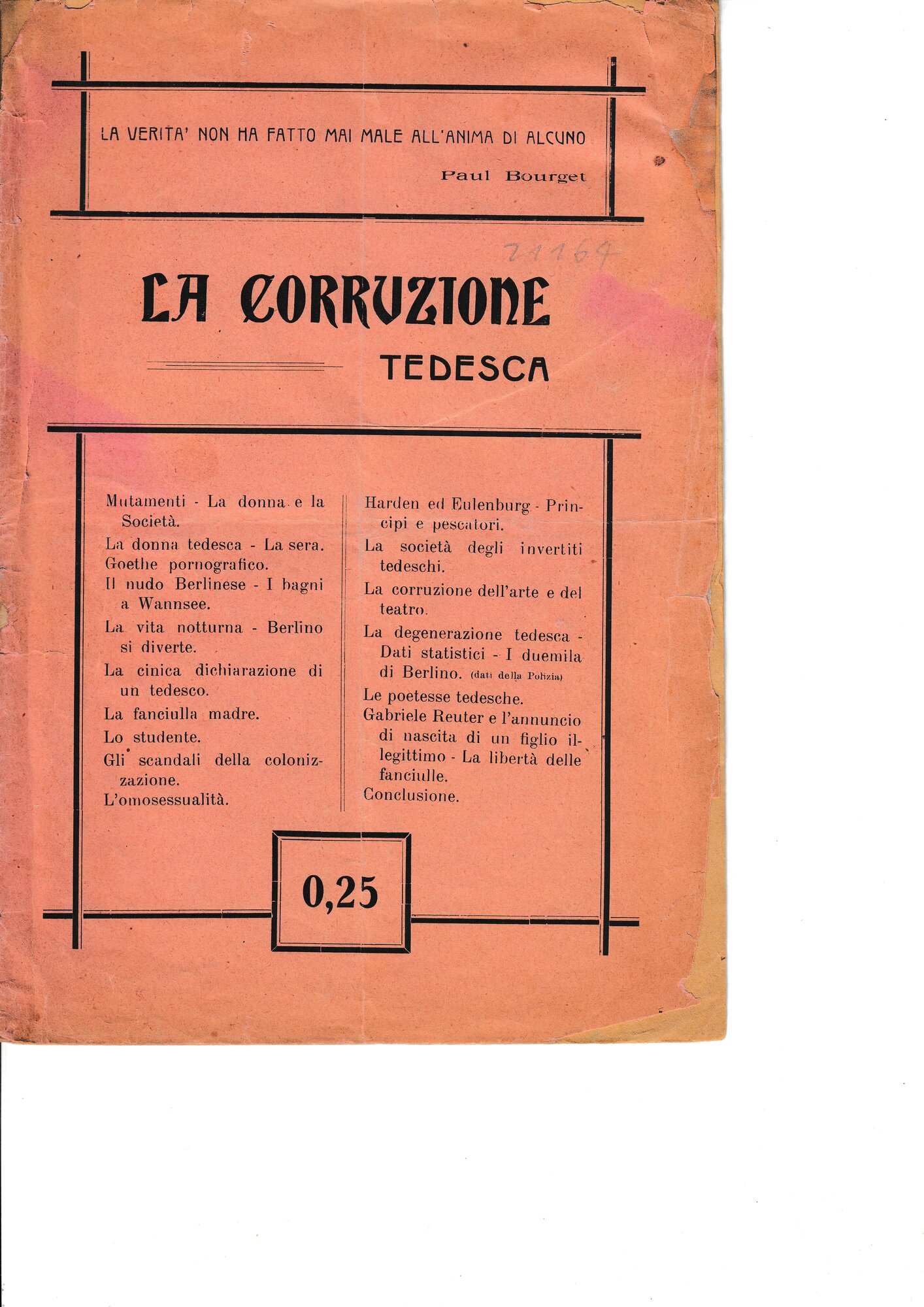 1917, Senizza, Giuseppe, La corruzione tedesca, Torino 1917_0001.tif